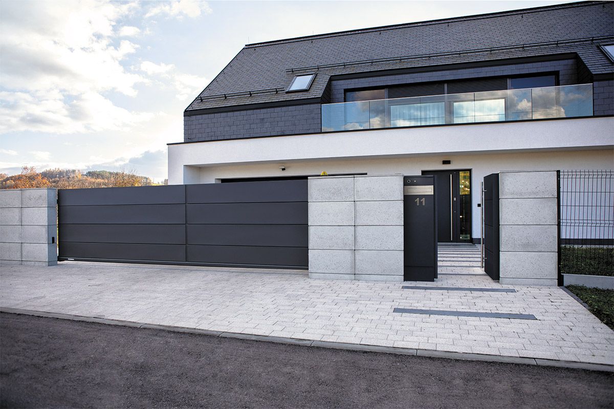 Modern house with modern fencing