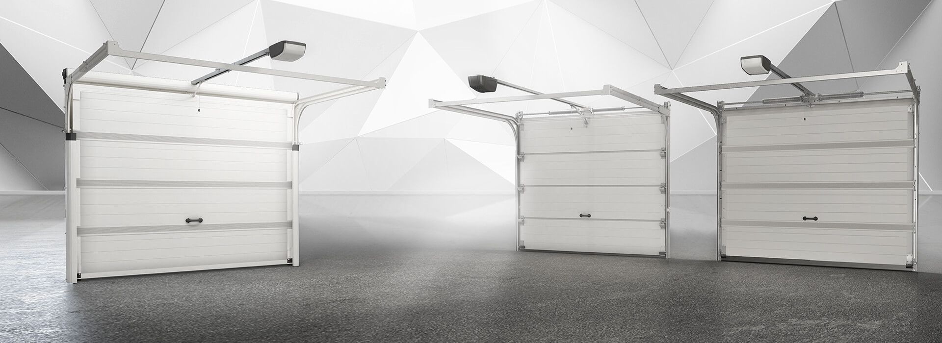 Automatic operating units for garage doors