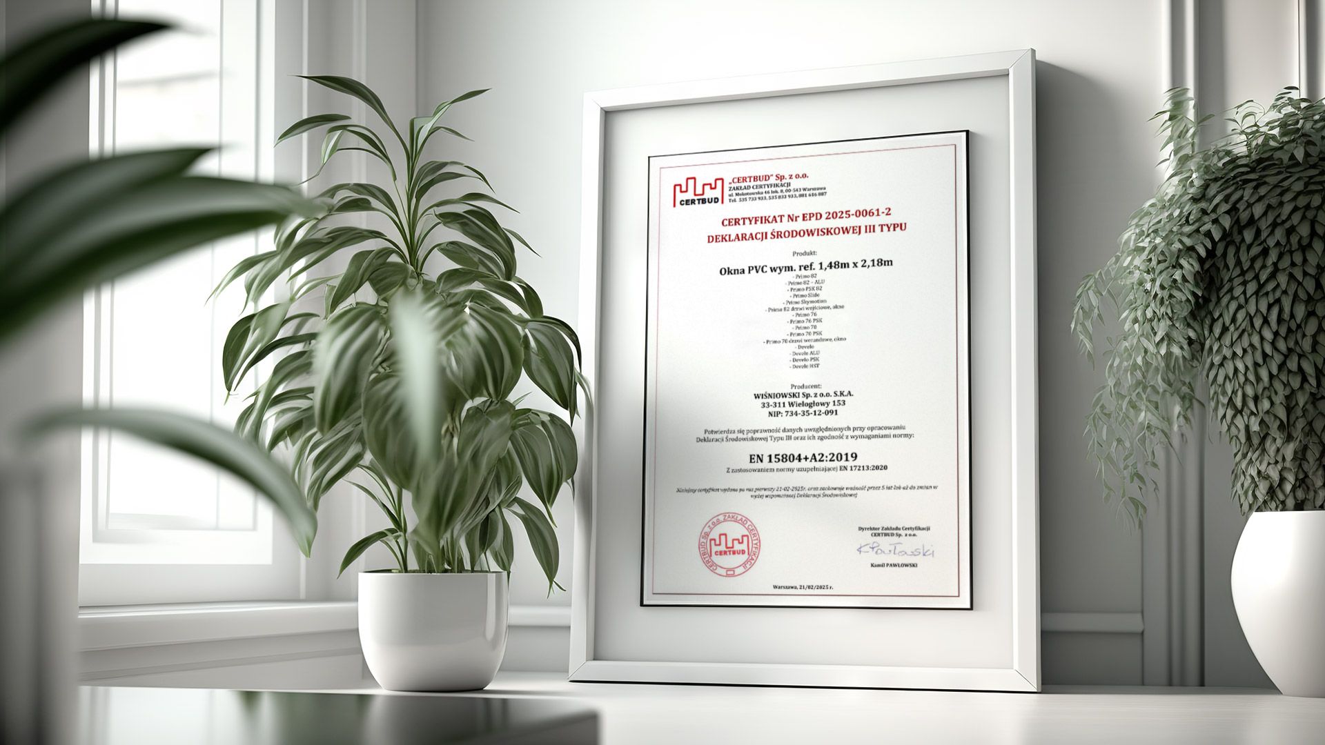 WIŚNIOWSKI Secures Environmental Product Declarations for PVC Windows – Another Step Toward Sustainable Construction