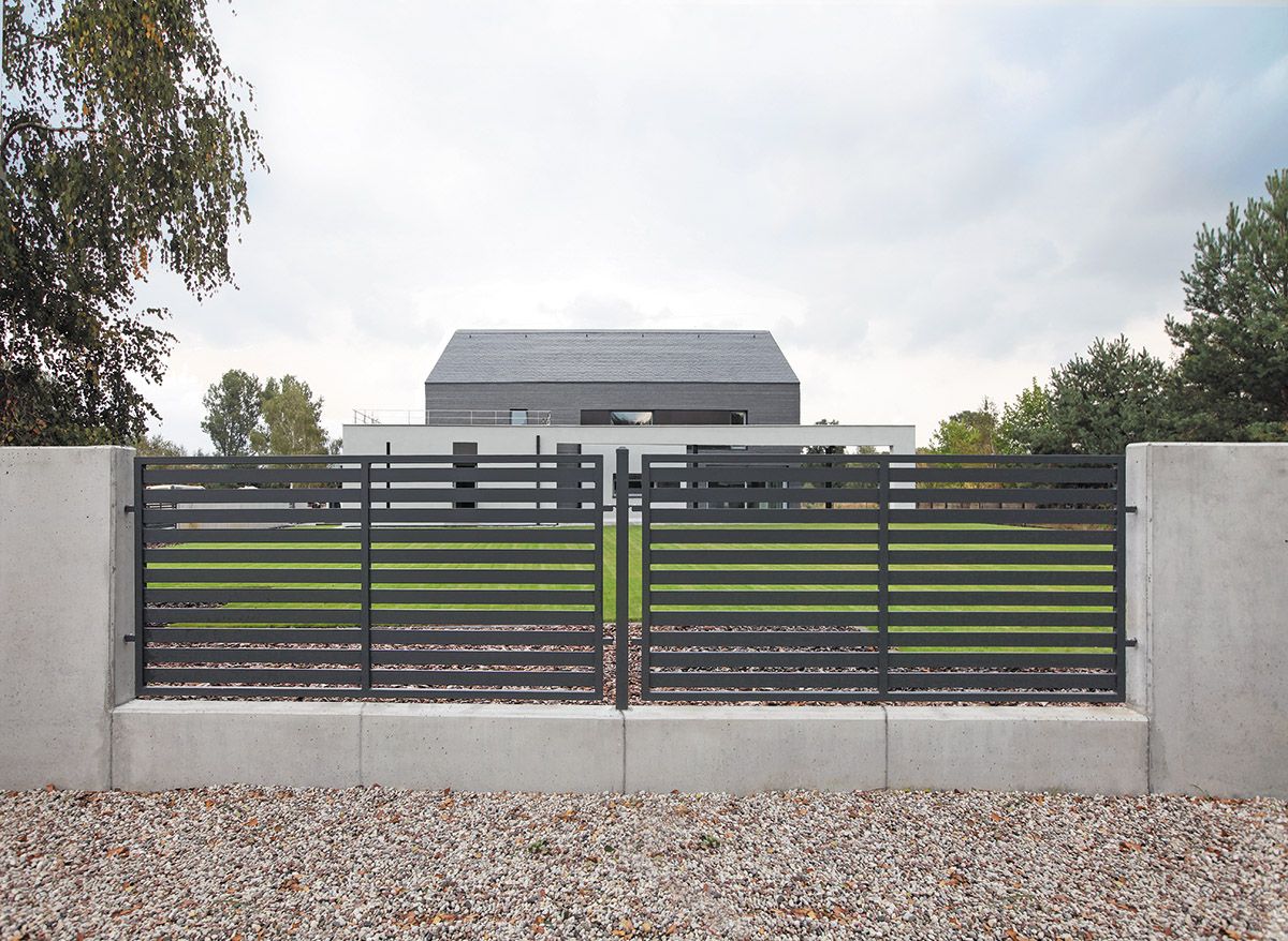 Property fencing combined with concrete